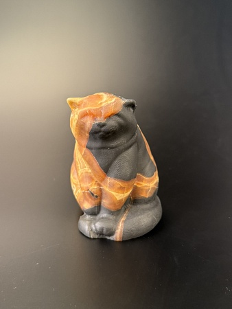 Кот манул. Резной.