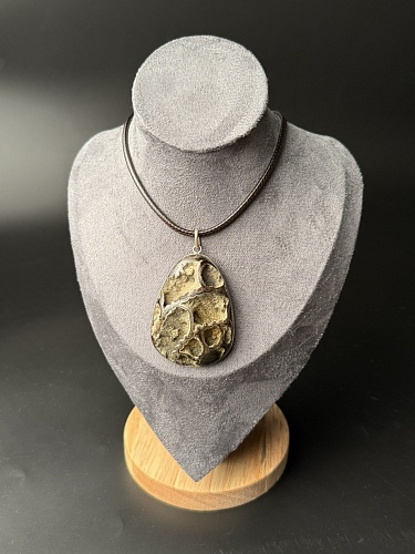 Кулон с аммонитовой жеодой 