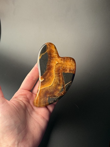 Массажер гуаша из симбирцита 12х7 см