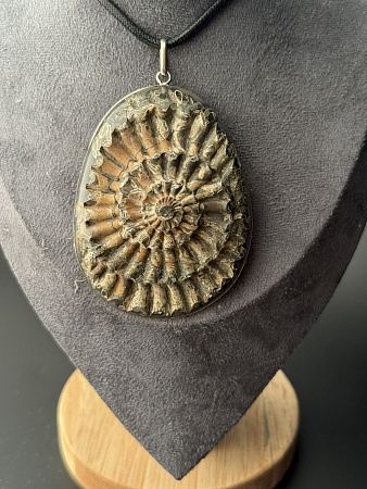 Кулон с Аммонитом 77 х 58 мм