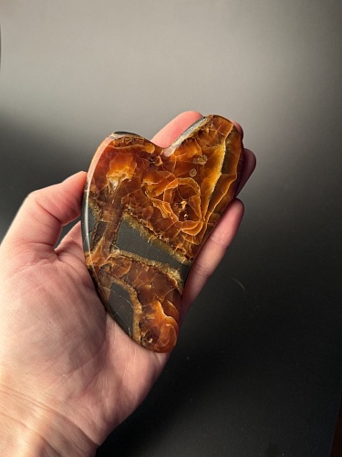 Массажер гуаша из симбирцита 12х7 см