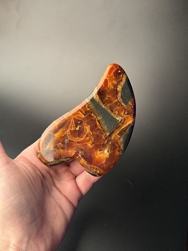 Массажер гуаша из симбирцита 12х7 см