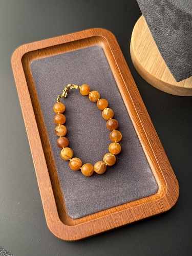 Комплект симбирцитовые бусы с браслетом