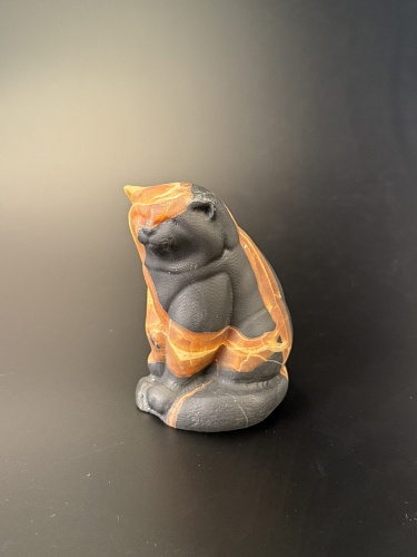 Кот манул. Резной.