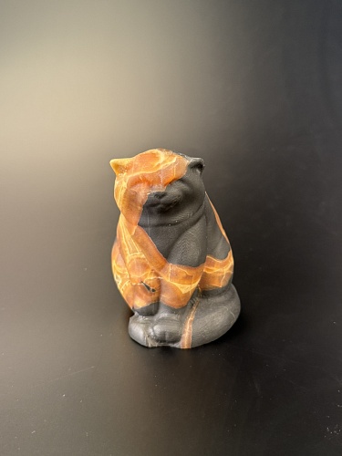 Кот манул. Резной.
